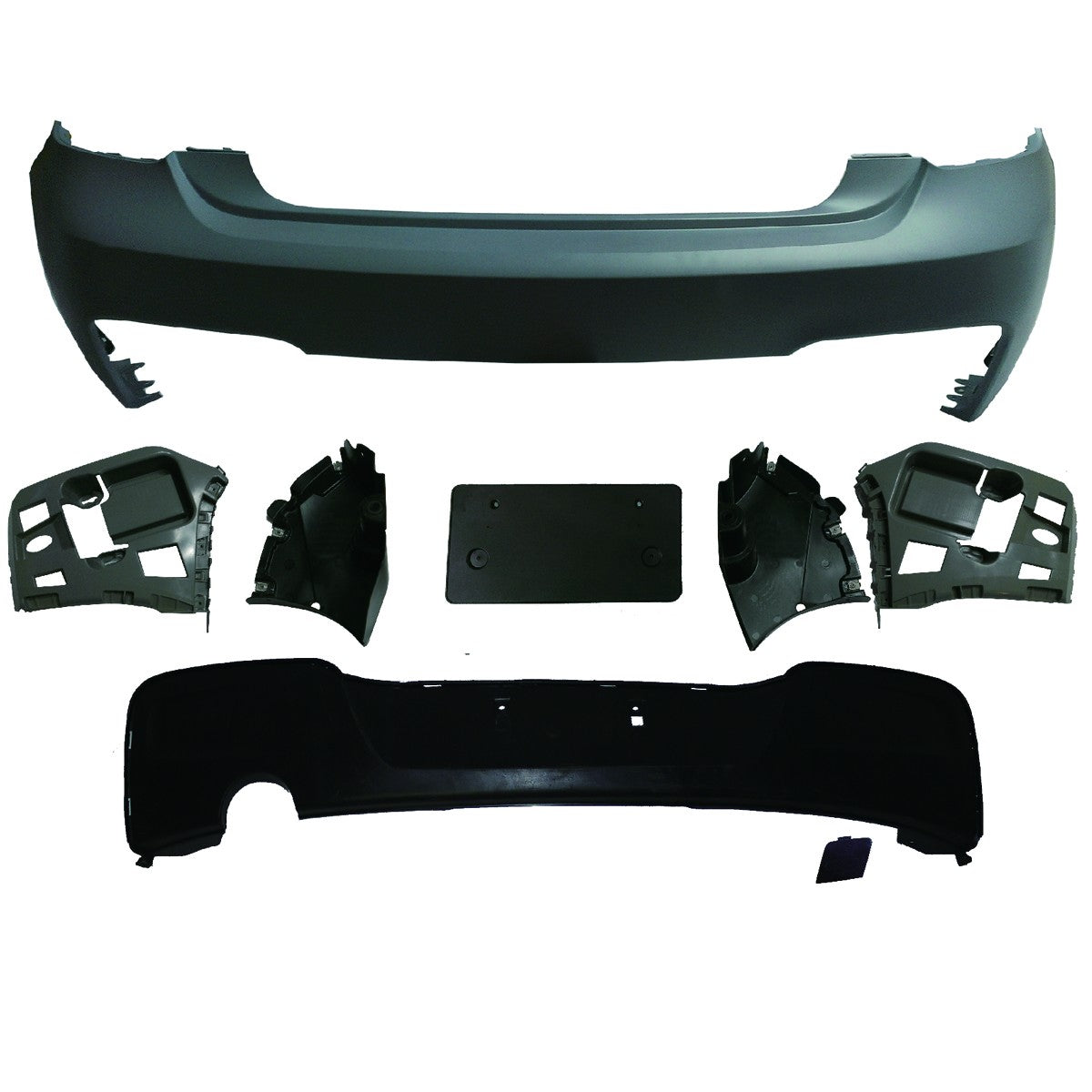 Heckstoßstange mit Diffusor passend für BMW 1er (F20, F21) 2011-2015