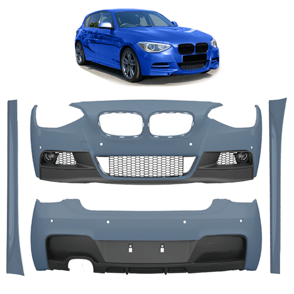 Sport Frontstoßstange mit SRA passend für BMW 1er (F20 F21) 2011-2015