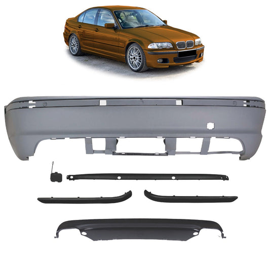 Sport Heckstoßstange mit PDC & Diffusor passend für BMW 3er (E46) Limousine 1998-2005