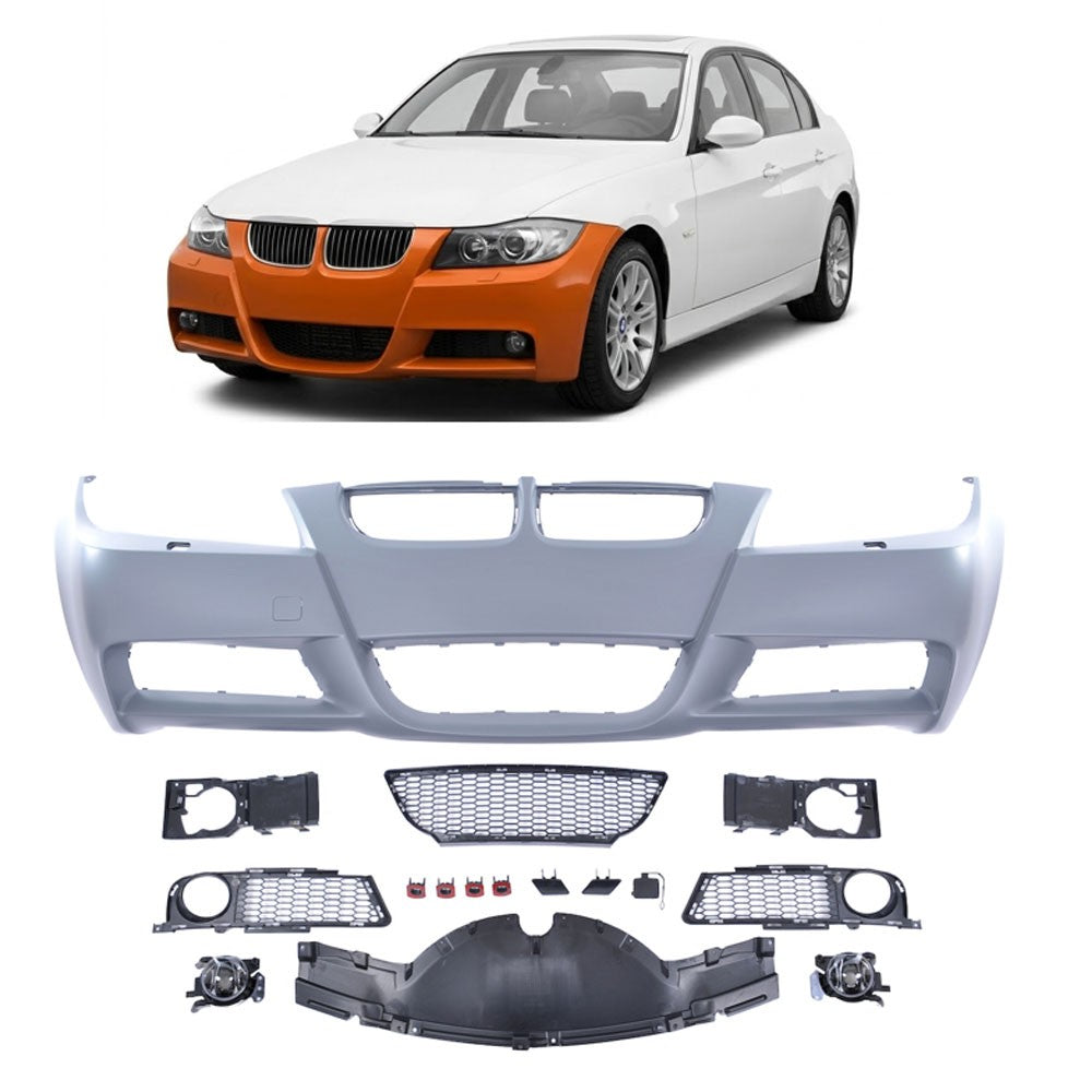 Frontstoßstange mit SRA & Nebelscheinwerfern passend für BMW 3er E90 E91 2005-2008