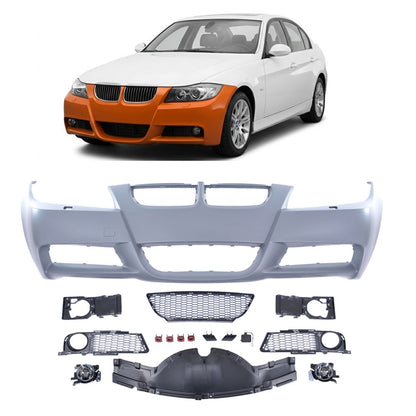 Frontstoßstange mit SRA & Nebelscheinwerfern passend für BMW 3er E90 E91 2005-2008