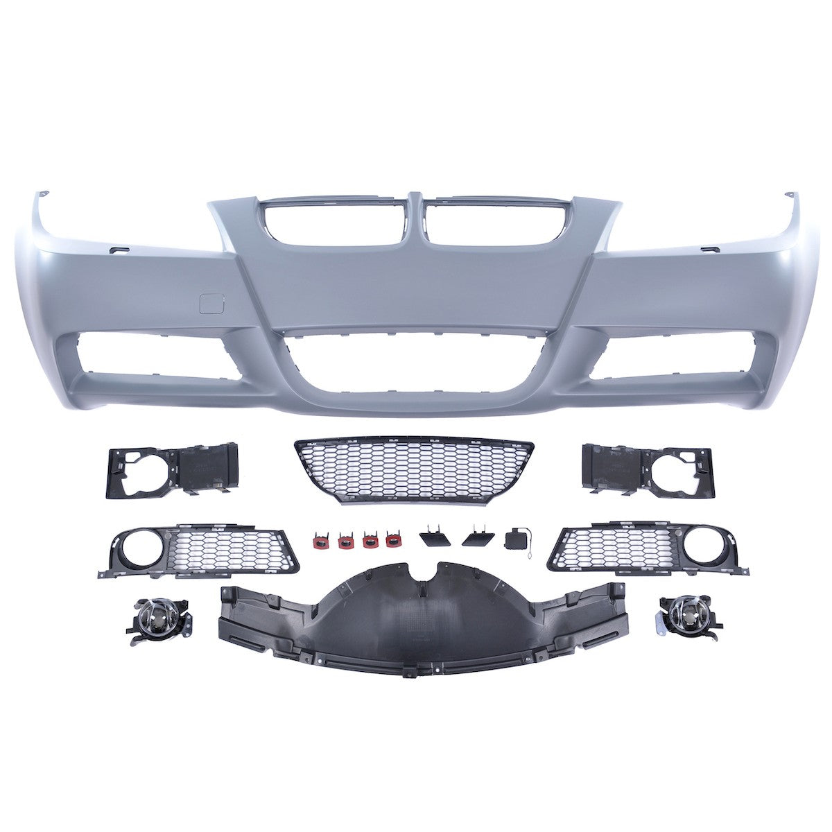 Frontstoßstange mit SRA & Nebelscheinwerfern passend für BMW 3er E90 E91 2005-2008