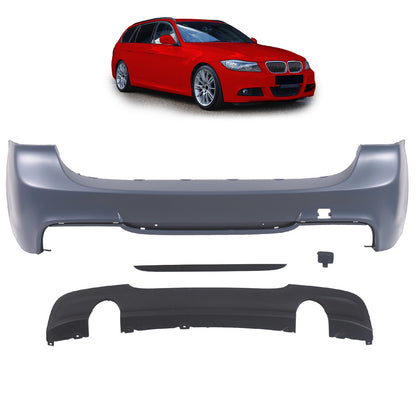 Heckstoßstange mit Diffusor passend für BMW 3er E91 Touring 2008-2011