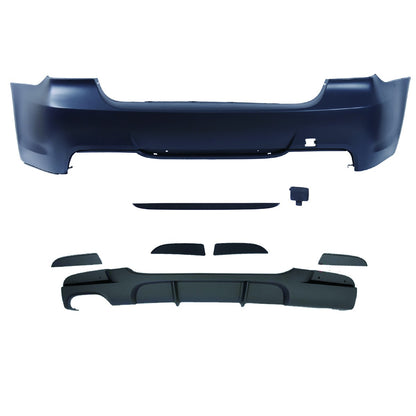 Sport-Heckstoßstange mit Diffusor passend für BMW 3er (E90) Limousine 2005-2011