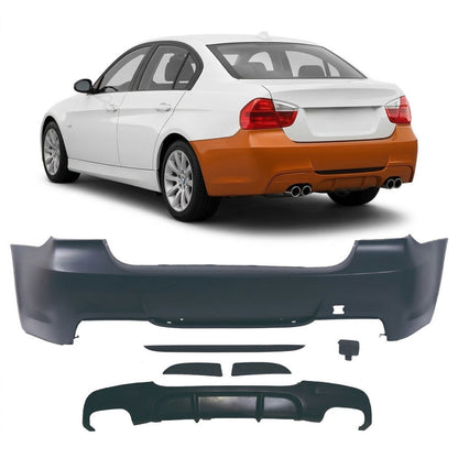 Sport Heckstoßstange mit Diffusor passend für BMW 3 (E90) Limousine 2005-2011