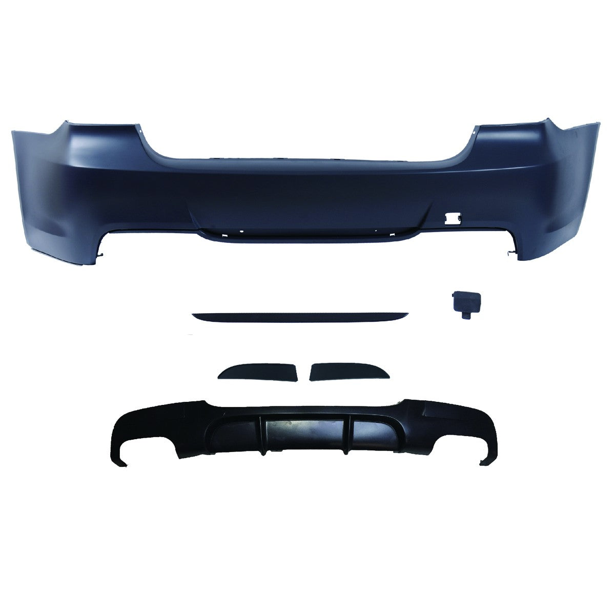 Sport Heckstoßstange mit Diffusor passend für BMW 3 (E90) Limousine 2005-2011