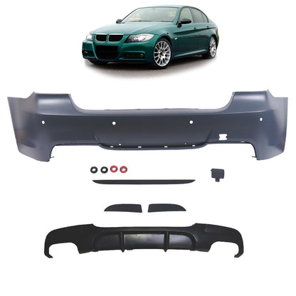 Sport Heckstoßstange mit PDC & Diffusor passend für BMW 3er (E90) 2005-2011