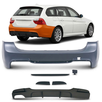 Heckstoßstange mit Diffusor passend für BMW 3er E91 Touring 2005-2011