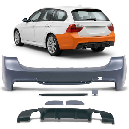Heckstoßstange mit Diffusor passend für BMW 3er E91 Touring 2005-2012