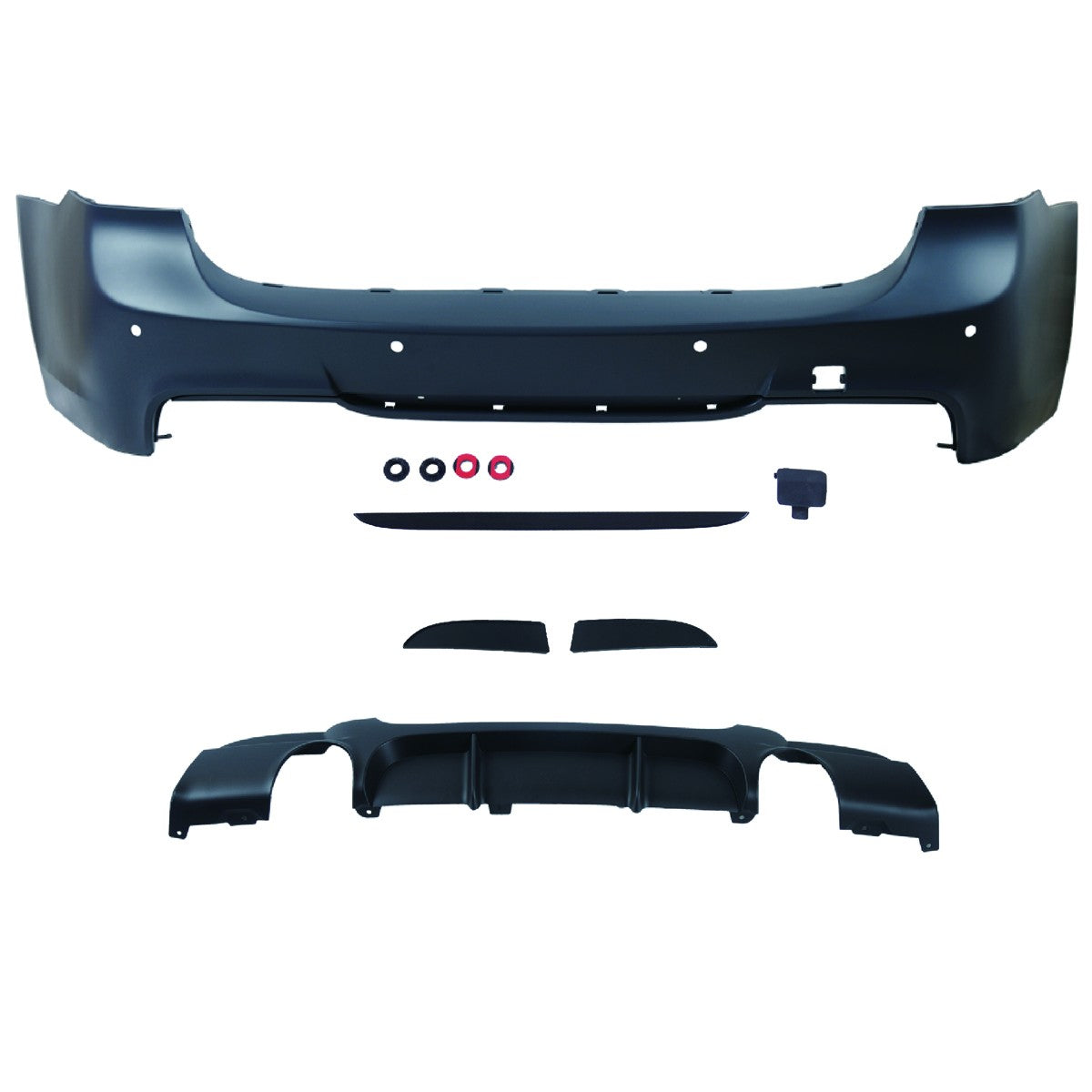 Heckstoßstange mit Diffusor passend für BMW 3er E91 Touring 2005-2011