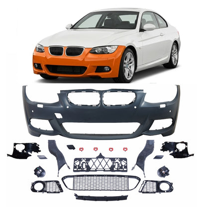 Sport Frontstoßstange mit PDC SRA Nebelscheinwerfern passend für BMW 3er E92 E93 10-13