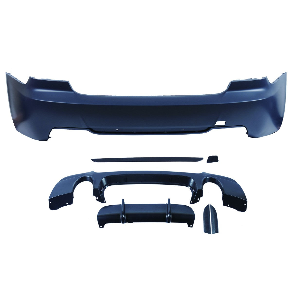 Sport-Heckstoßstange mit Diffusor passend für BMW 3er E92 E93 2006-2013