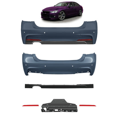 Heckstoßstange mit PDC Diffusor passend für BMW 3er F30 Limousine 12-18
