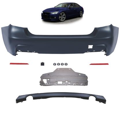 Heckstoßstange Sport mit Diffusor passend für BMW 3 (F30) Limousine 2011-2018