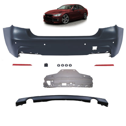 Heckstoßstange Sport mit Diffusor passend für BMW 3er (F30) Limousine 2011-2018