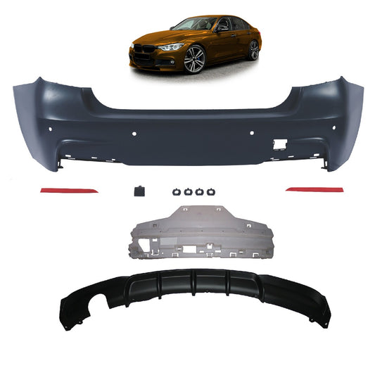 Heckstoßstange mit PDC Diffusor passend für BMW 3er F30 Limousine 2011-2018