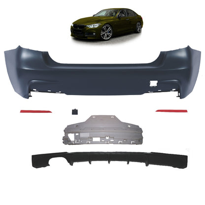 Heckstoßstange Sport mit Diffusor passend für BMW 3 (F30) Limousine 2011-2018