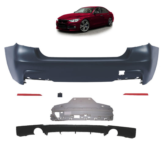 Heckstoßstange Sport mit Diffusor passend für BMW 3 (F30) Limousine 2011-2018