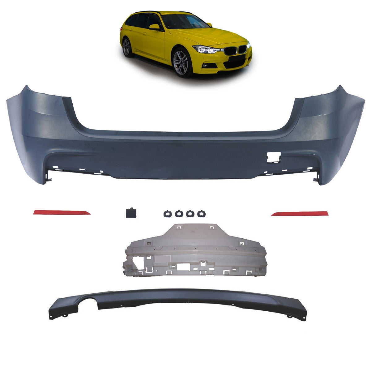 Sportheckstoßstange mit Diffusor passend für BMW 3er F31 Touring 2011-2018
