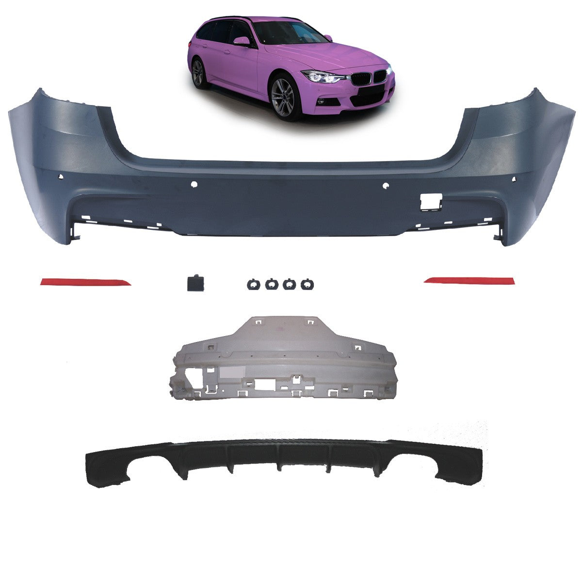 Heckstoßstange mit PDC passend für BMW 3er F31 Touring 2012-2018