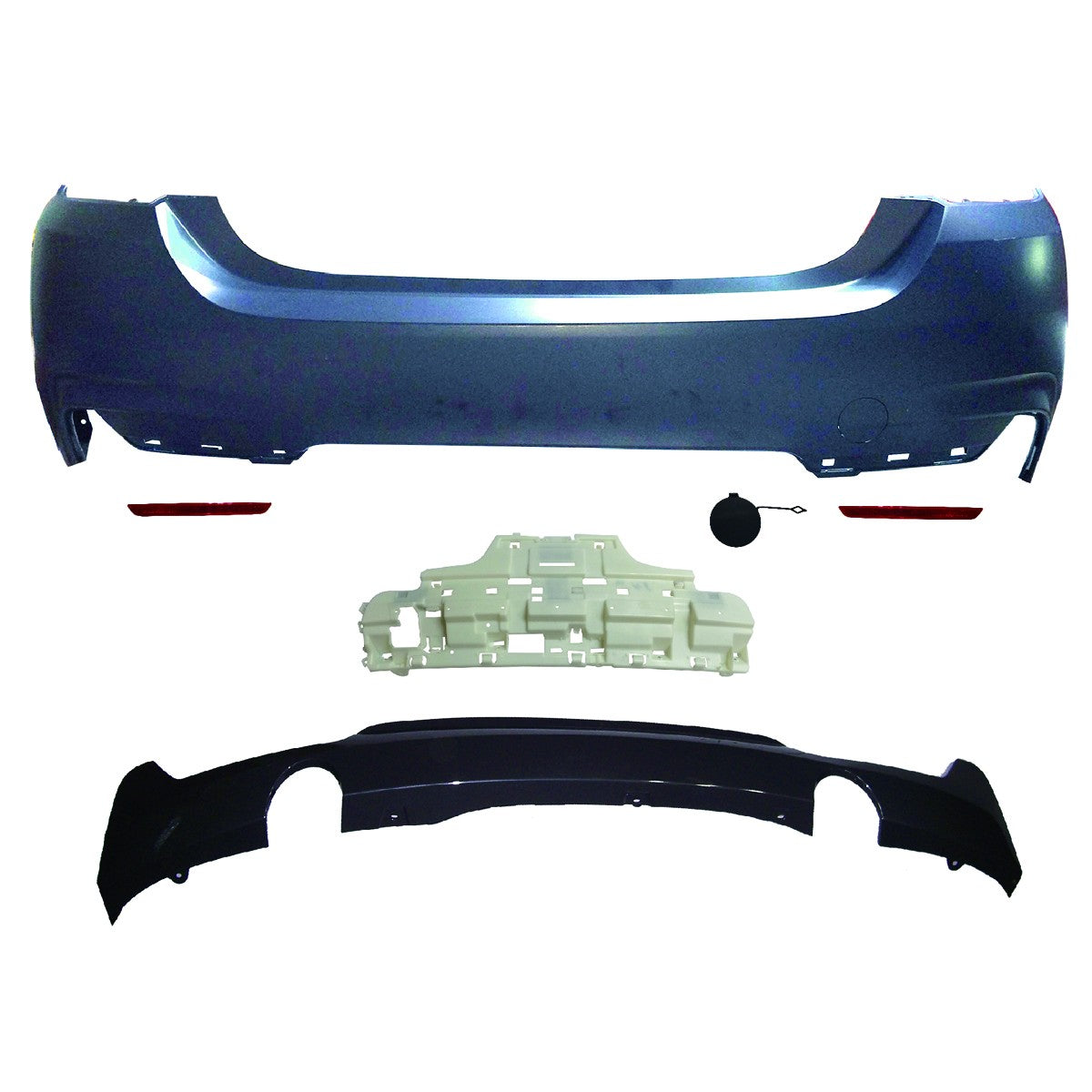 Sport-Heckstoßstange mit Diffusor passend für BMW 4er F32 F33 2013-2020