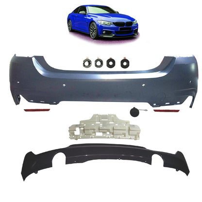 Sport-Heckstoßstange mit Diffusor passend für BMW 4er F32 F33 2013-2020