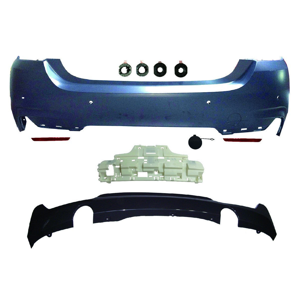 Sport-Heckstoßstange mit Diffusor passend für BMW 4er F32 F33 2013-2020