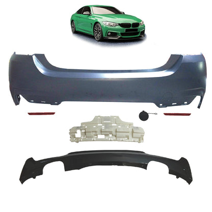 Sport-Heckstoßstange mit Diffusor passend für BMW 4er F32 F33 2013-2020