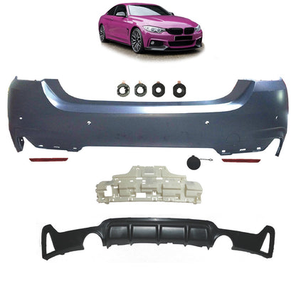 Sportheckstoßstange mit Diffusor passend für BMW 4er F32 F33 2013-2020
