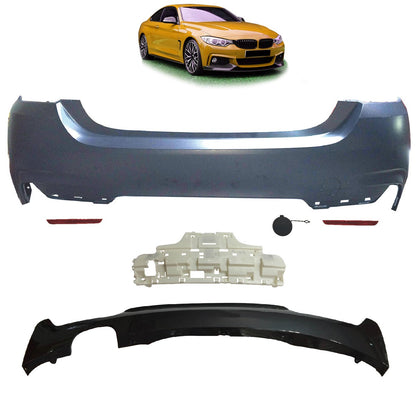 Sport-Heckstoßstange mit Diffusor passend für BMW 4er F32 F33 2013-2020