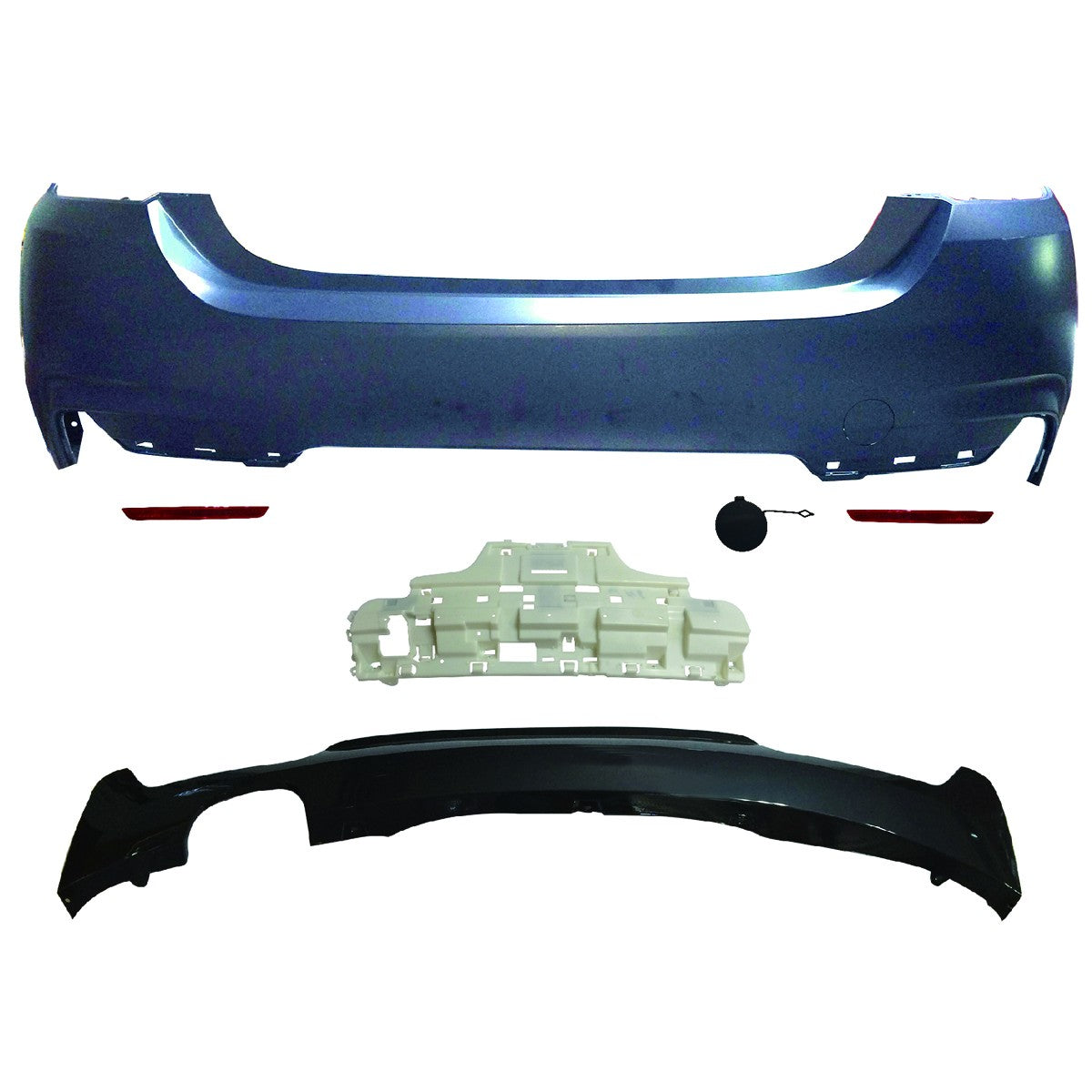 Sport-Heckstoßstange mit Diffusor passend für BMW 4er F32 F33 2013-2020