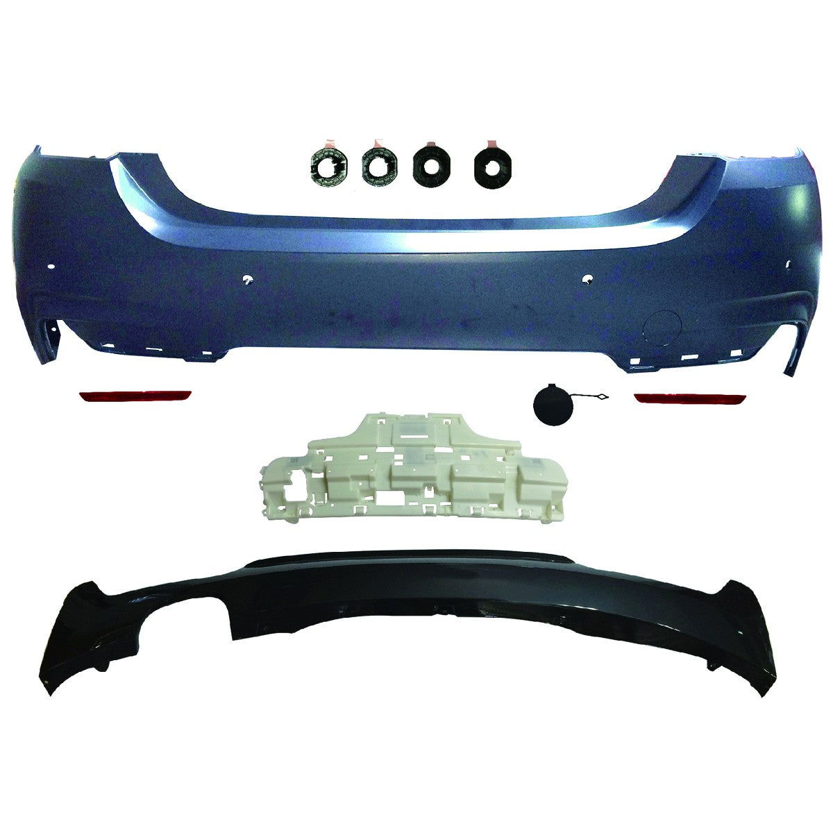 Sport-Heckstoßstange mit Diffusor passend für BMW 4er F32 F33 2013-2020