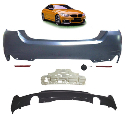 Sport-Heckstoßstange mit Diffusor passend für BMW 4er F32 F33 2013-2020