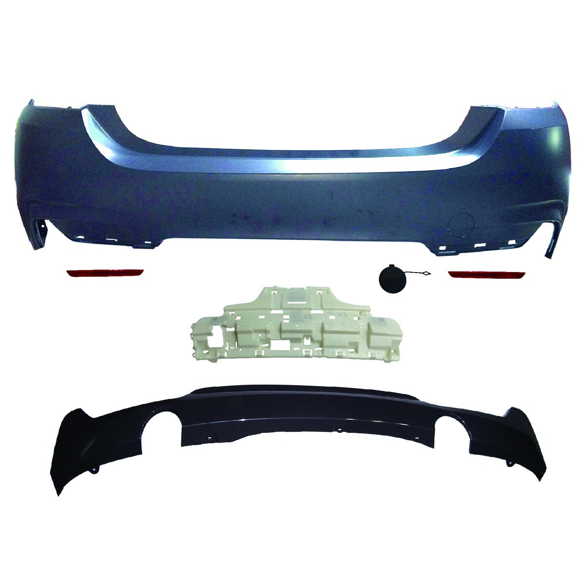 Sport-Heckstoßstange mit Diffusor passend für BMW 4er F32 F33 2013-2020