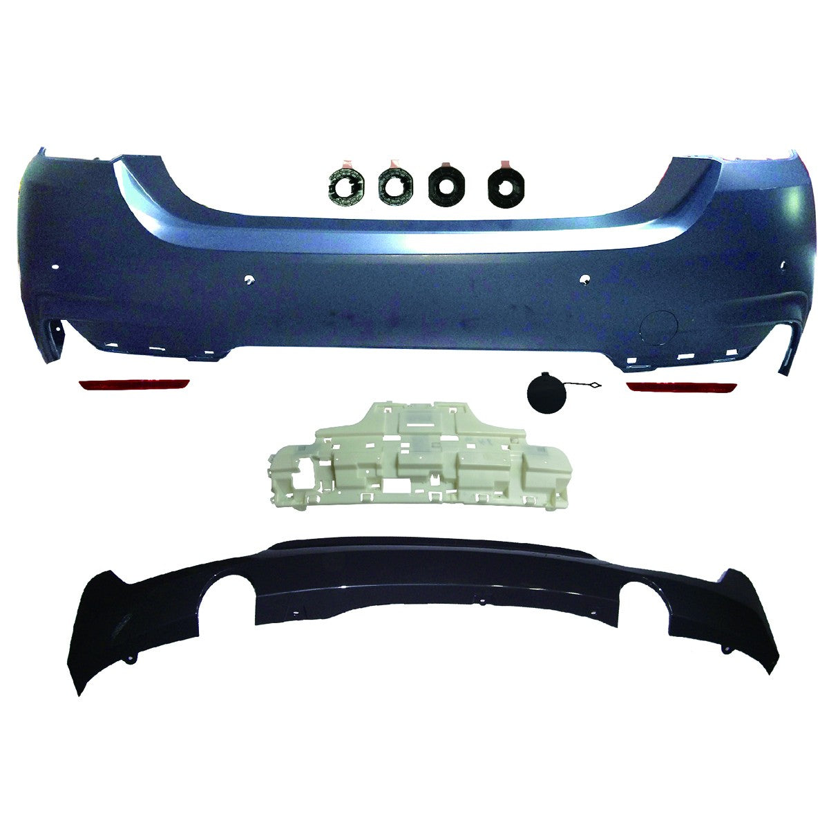 Sport-Heckstoßstange mit Diffusor passend für BMW 4er F32 F33 2013-2020