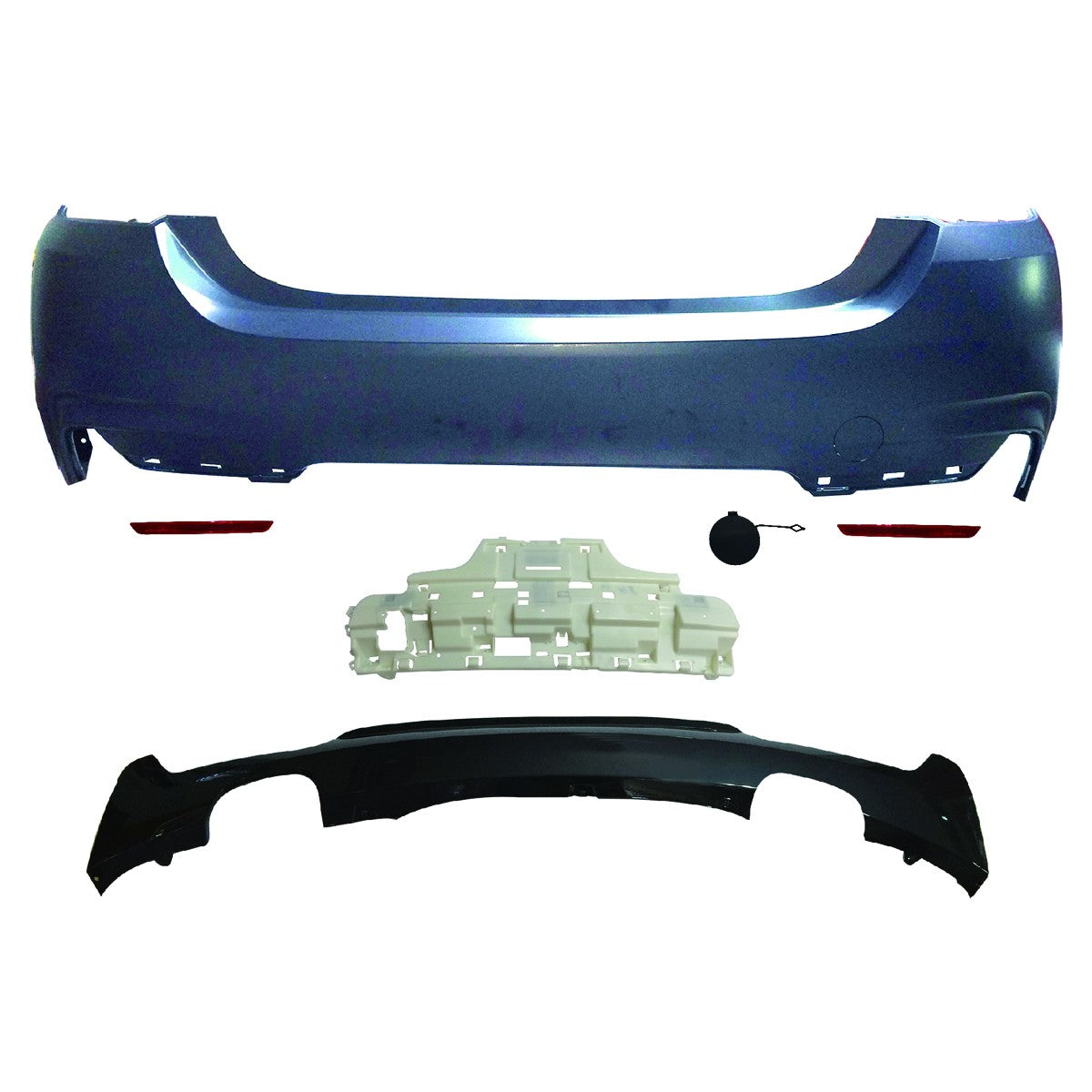 Sport-Heckstoßstange mit Diffusor passend für BMW 4er F32 F33 2013-2020