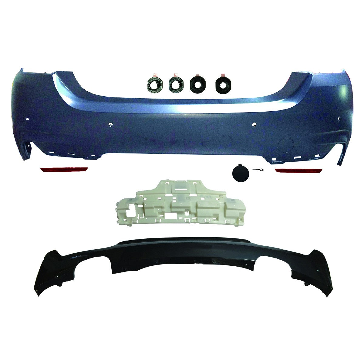 Sport-Heckstoßstange mit Diffusor passend für BMW 4er F32 F33 2013-2020