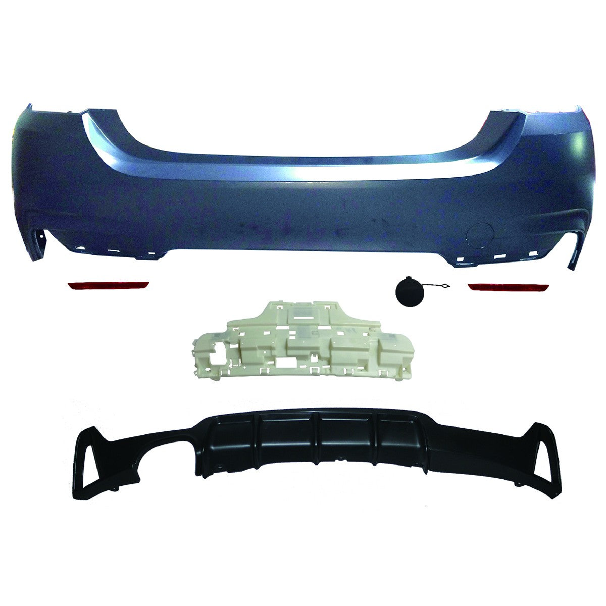 Sport-Heckstoßstange mit Diffusor passend für BMW 4er F32 F33 2013-2020