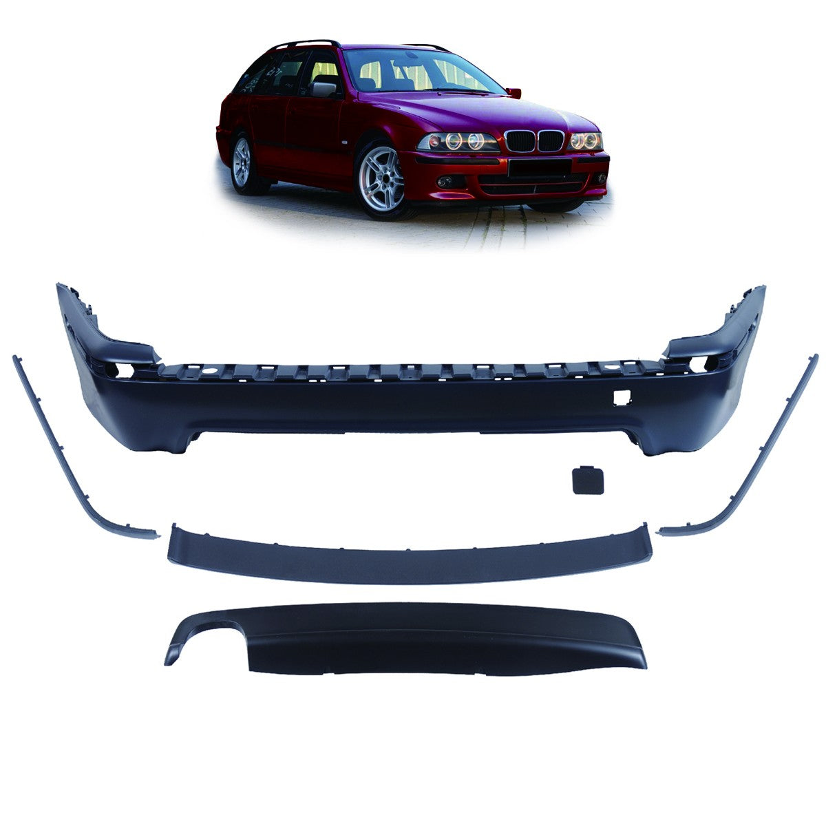 Heckstoßstange mit Diffusor passend für BMW 5 E39 Touring 1995-2003