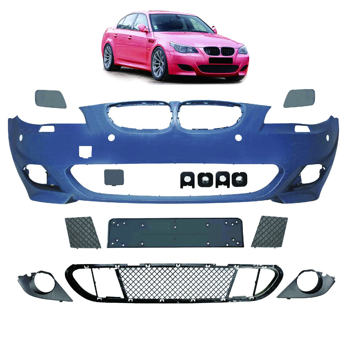 Frontstoßstange PDC SRA passend für BMW 5er E60 E61 2003-2007