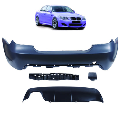 Sport-Heckstoßstange mit Diffusor passend für BMW 5er (E60) Limousine 2003-2010