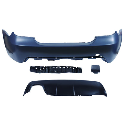 Sport-Heckstoßstange mit Diffusor passend für BMW 5er (E60) Limousine 2003-2010