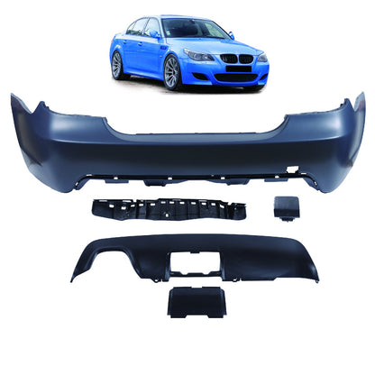 Heckstoßstange mit Diffusor für Anhängerkupplung passend für BMW 5er (E60) Limousine 2003-2010
