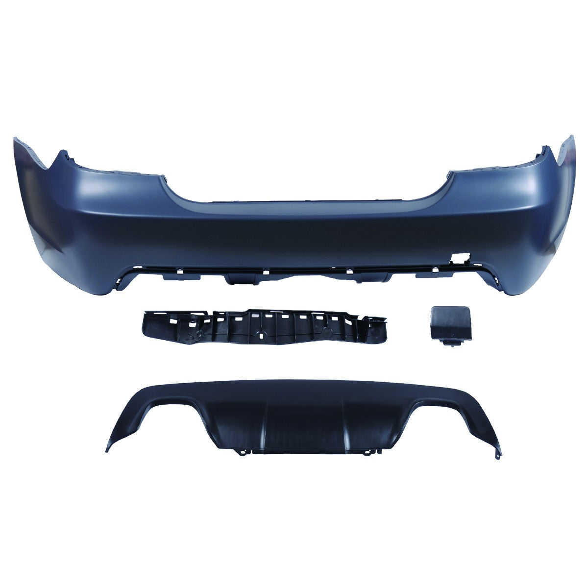 Sport-Heckstoßstange mit Diffusor passend für BMW 5er E60 Limousine 2003-2010