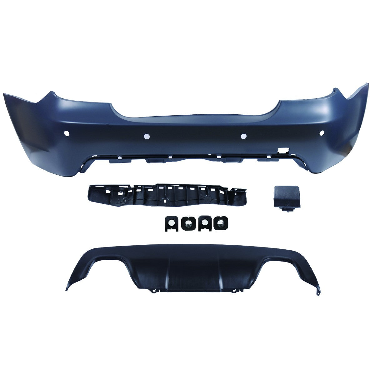 Sport-Heckstoßstange mit Diffusor passend für BMW 5er E60 Limousine 2003-2007