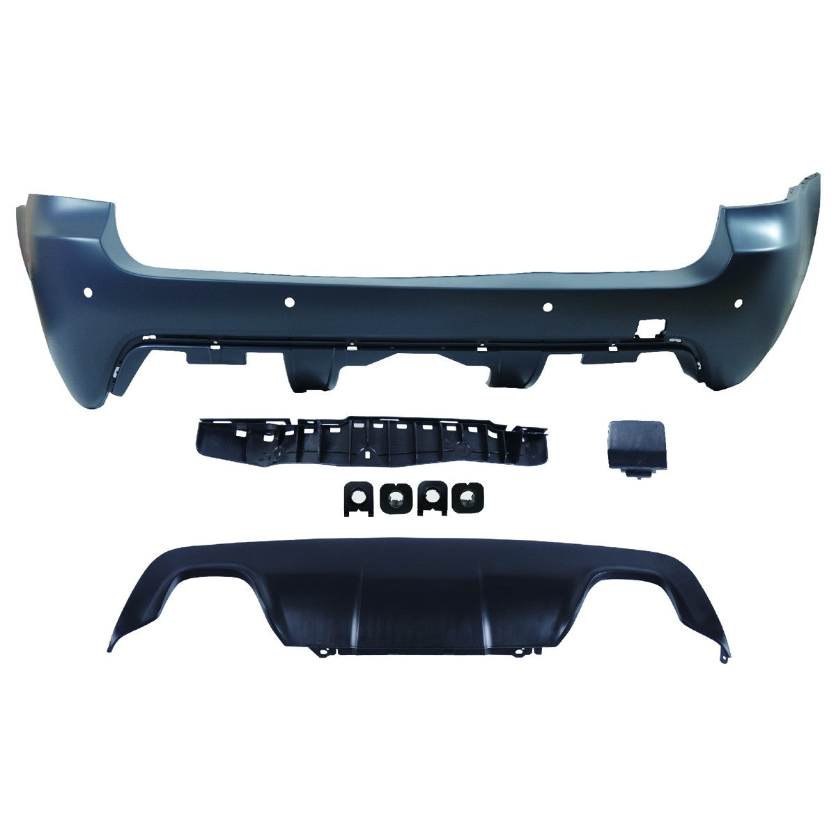 Sport-Heckstoßstange mit Diffusor passend für BMW 5er E61 Touring 2003-2007