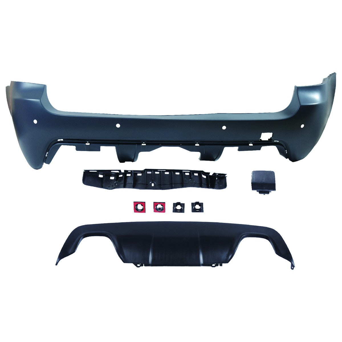 Sport-Heckstoßstange mit Diffusor passend für BMW 5er E61 Touring 2007-2010