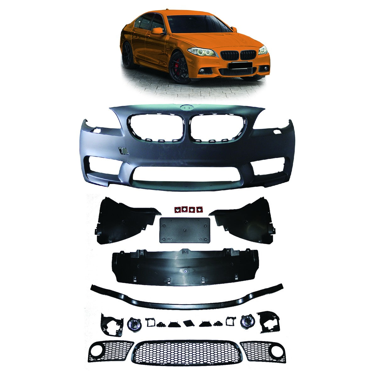 Sport Frontstoßstange mit SRA passend für BMW 5er F10 F11 2010-2013