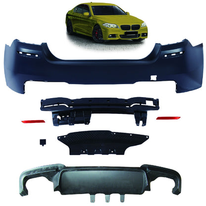 Heckstoßstange Sport mit Diffusor passend für BMW 5er F10 Limousine 2010-2013