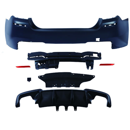 Heckstoßstange Sport mit Diffusor passend für BMW 5er (F10) Limousine 2010-2017